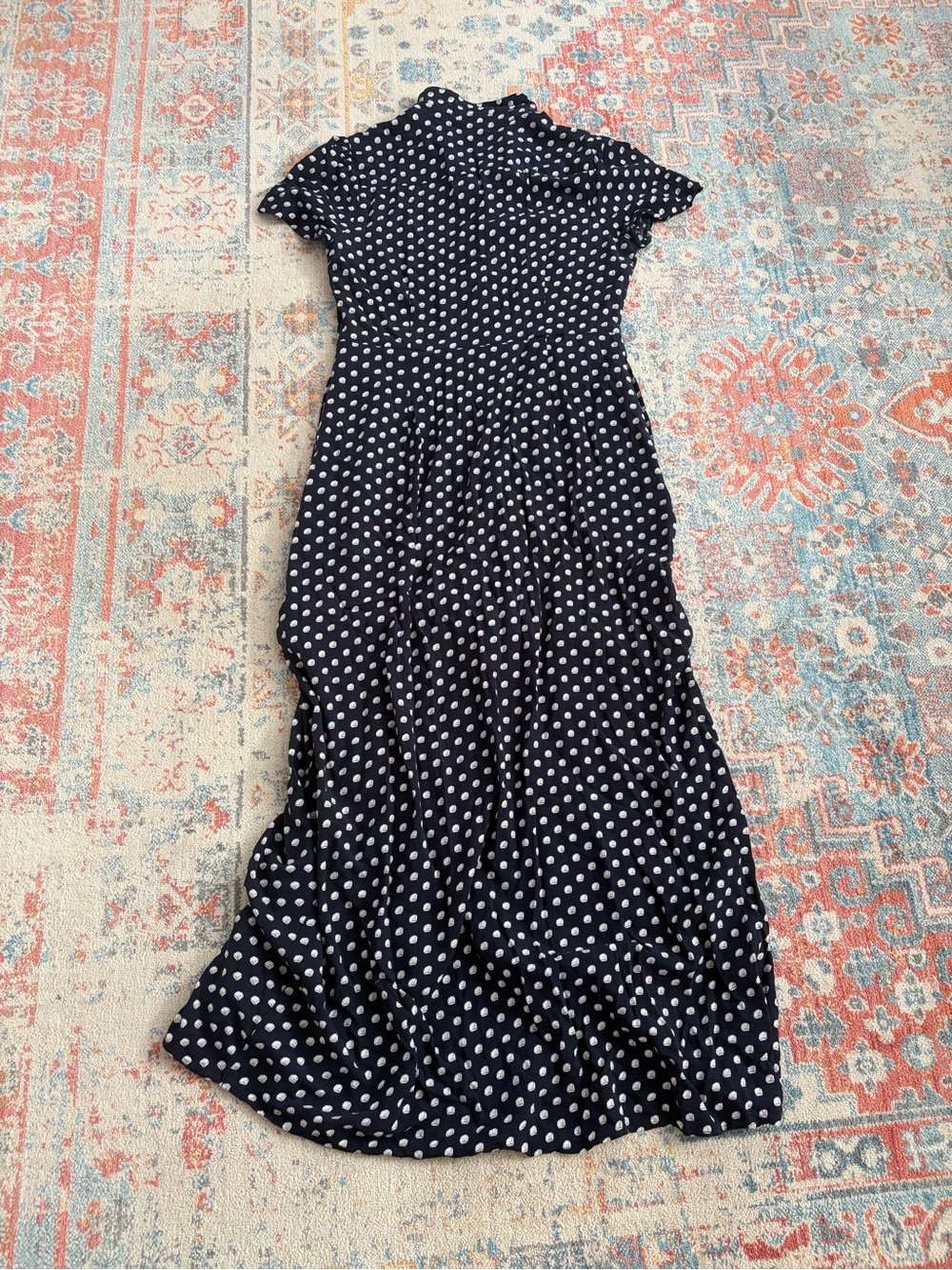 Loft floral print short sleeve button-down midi dress - Picture 5 of 5